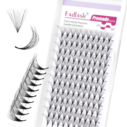Miniatura 30 de Extensiones de pestañas postizas en abanico 10D Extensiones de pestañas postizas prefabricadas 0.05 0.07 de grosor Extensiones de pestañas postizas
