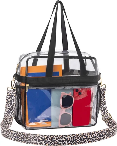 Miniatura 21 de Paxiland Clear Bag for Stadium Events, 12x6x12 inches Tote Bag with Detachable Reinforced Strap for Sports Concert and Work
