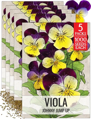 Miniatura 14 de Seed Needs Johnny Jump Up Semillas para plantar violas, reliquia y flores polinizadas abiertas para plantar un jardín de mariposas lleno de flores