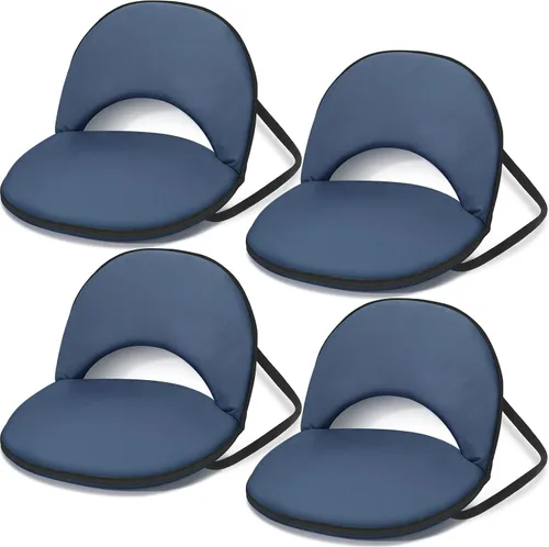 Miniatura 8 de Maitys 2 asientos de estadio para gradas con soporte para espalda, silla acolchada plegable para estadio con 5 posiciones ajustables, silla portátil