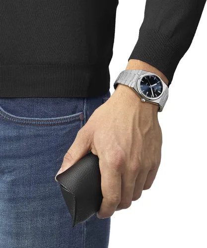 Miniatura 6 de Tissot PRX 316L Reloj de vestir con caja de acero inoxidable gris T1374101104100 para hombre, gris, Movimiento de cuarzo