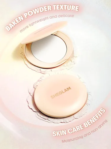 Miniatura 3 de SHEGLAM Magic Veil Setting Polvo de acabado prensado en polvo impermeable y control de aceite, ajuste hidratante y no secado-Alabastro