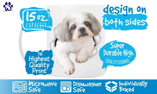 Miniatura 3 de Winston & Bear Taza Curious Shih Tzu – Taza de café de cerámica Shih Tzu – Regalos perfectos para Shih Tzu – Divertida taza de café para perros Shih