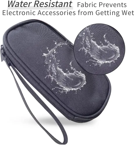 Miniatura 6 de Funda organizadora de artículos electrónicos, organizador de cables, bolsa de tecnología de viaje esenciales, adecuada para cargador, cable, Negro