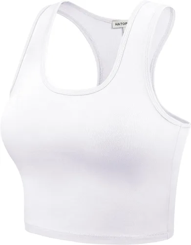 Miniatura 2 de Camiseta sin tirantes, de algodón para mujer, de espalda cruzada