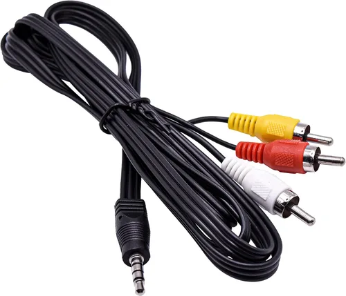 Miniatura 3 de HQRP Cable de audio y video AV compatible con Canon DC330, DC40, DC410, DC420, DC50, videocámara Elura