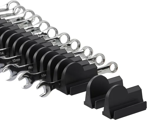 DEHOYI 12 organizadores modulares de llaves para cajones de herramientas, estante para llaves con etiquetas métricas y SAE, soporte perfecto para