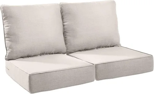 Miniatura 82 de Rilyson Cojines de patio para muebles de exterior, 22 x 24 pulgadas, respaldo alto y asiento profundo, cojín de exterior para sillas de patio, sofá
