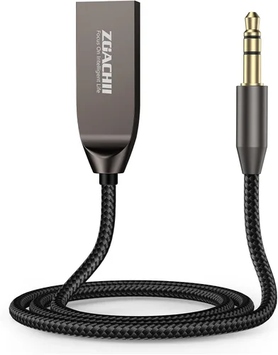 Adaptador Aux Bluetooth 5.4 para Coche, Llamadas Manos Libres, Transmisión de Música Inalámbrica para Sistema de Audio de Altavoces Estéreo de Coche
