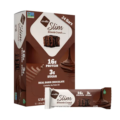 Miniatura 13 de Nugo Mantequilla de maní crujiente de chocolate oscuro, 0.66 onzas de proteína vegana, 0.11 onzas de azúcar, 0.11 onzas de fibra, baja