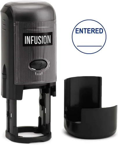 Miniatura 10 de Infusion Sello de goma autoentintado redondo de pago (3/4 '' de diámetro) - Tinta azul Pagado