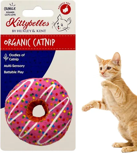 Miniatura 12 de Huxley & Kent Juguete de Peluche para Gatos - Juguete Interactivo de Hierba Gatera para Gatos y Gatitos - Suave con Crujido y Hierba Gatera