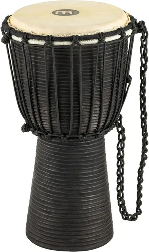 Instrumento de círculo de tambores de mano Djembe, Serie Headliner de caoba tallada — NO HECHO EN CHINA — Cuerdas de tejido africano Mali