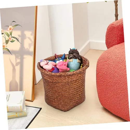 Miniatura 7 de Cubo de basura pequeño para basura, cesta de basura tejida para el hogar, oficina, baño, cocina, debajo del escritorio, 26/28/33CM