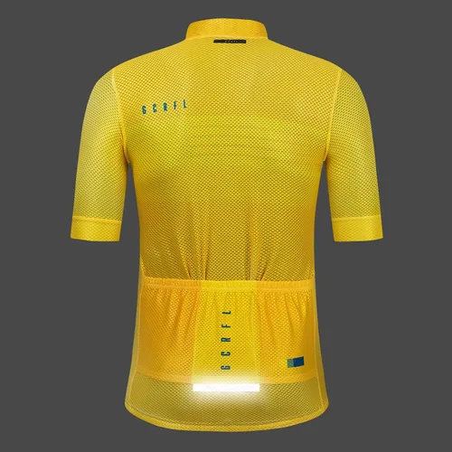 Miniatura 2 de GCRFL Conjunto de camiseta de ciclismo para hombre, camisetas ligeras para ciclismo de carretera, pantalones cortos con bolsillos acolchados