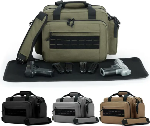Miniatura 15 de Bolsa para polígono de tiro, estuche para pistola, bolsas para pistolas y munición para pistolas de mano y bolsa de transporte blanda para disparar