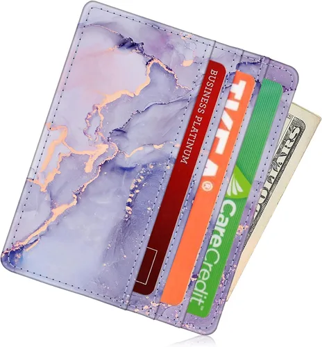 Miniatura 94 de Fintie Billetera delgada y minimalista para bolsillo frontal, con bloqueo RFID, tarjetero y ventana de identificación, para hombre o mujer