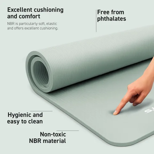 Miniatura 2 de MSPORTS Esterilla de yoga premium antideslizante gruesa – Esterilla de ejercicios extra cómoda para entrenamientos en casa, pilates, estiramiento