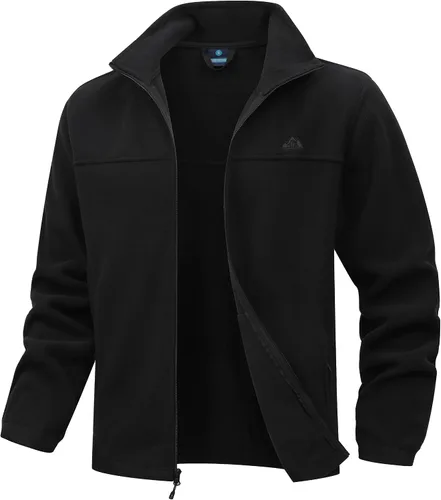 Miniatura 11 de Chaqueta UTWGN de forro polar suave para hombre con bolsillos, ligera, para exterior, de recreación, con cremallera completa