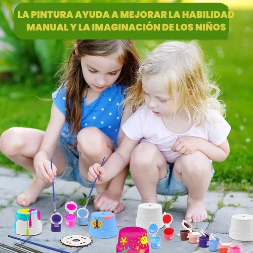 Miniatura 6 de Juego de 145 piezas de mini pintura acrílica para niños, 12 colores, tira de pintura acrílica lavable con 5 bandejas de pintura para niños y COLOR-1