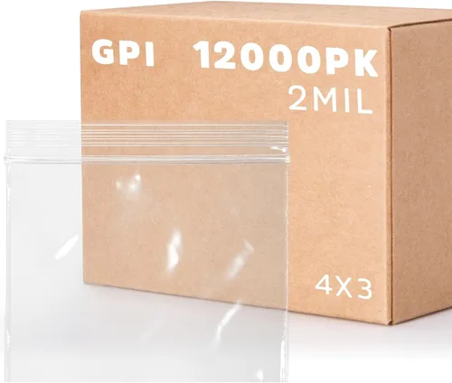 Miniatura 10 de GPI - Bolsas con cremallera de 2 x 6 pulgadas, 1000 unidades, 2 mil, bolsas de plástico transparente con cierre de cremallera, con cierre de cierre
