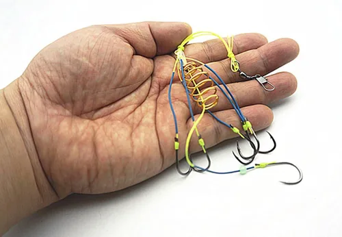 Miniatura 5 de Toasis Aparejo de pesca de carpa, anzuelos para trampa de cebo, paquete de 4 Agua