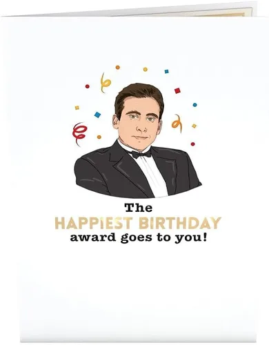Miniatura 3 de Lovepop Tarjeta emergente de feliz cumpleaños para ella y él – Tarjetas de felicitación de cumpleaños 3D The Office para niños, niñas, hombres