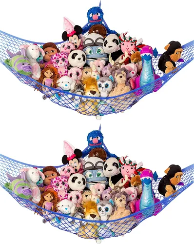 Miniatura 36 de Lilly's Love Hamaca para animales de peluche, organizador colgante de esquina, almacenamiento de juguetes, red de almacenamiento de animales