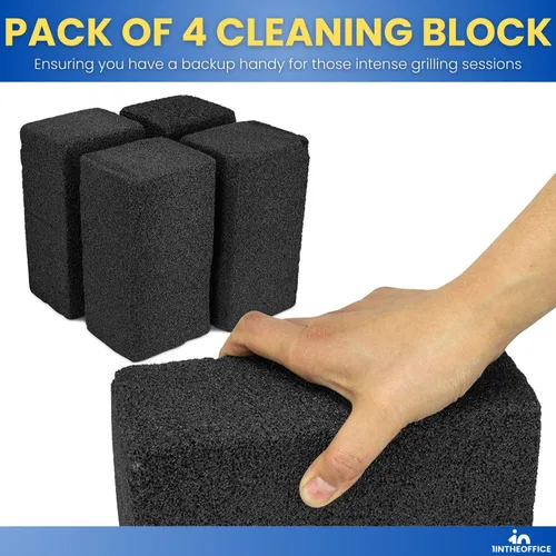 Miniatura 5 de Ladrillo de limpieza de parrilla, bloque de limpieza de plancha, reutilizable, negro
