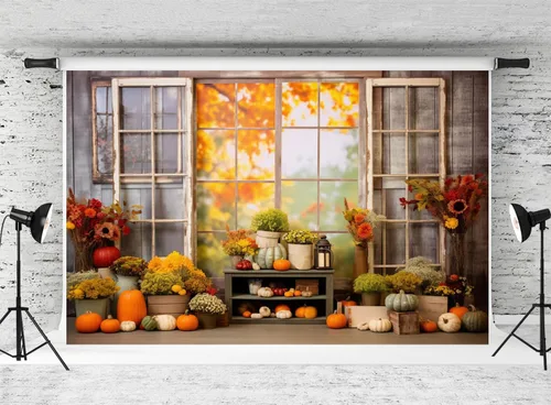 Miniatura 28 de Kate Fondo de fotografía para el día de Acción de Gracias, otoño, calabaza, decoración del hogar, fondo para niños, fiesta, estudio (7 x 5 pies)