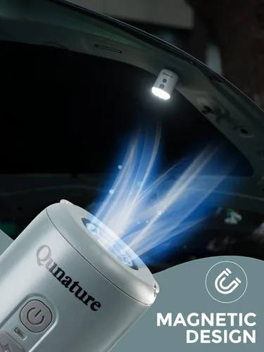 Miniatura 3 de Bomba de aire portátil para inflables, mini bomba de aire pequeña de 4.5 KPa con batería de 1600 mAh y luz de campamento, bomba eléctrica recargable