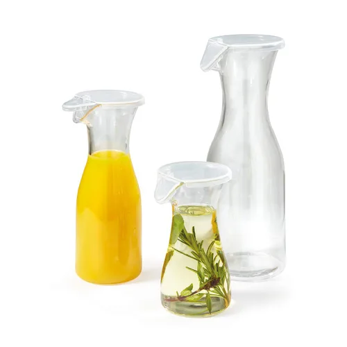 Miniatura 5 de G.E.T. BW-1025-PC-CL-EC - Tarros de plástico para jugos/bebidas con tapas, 8 onzas, transparente (juego de 4)