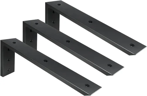 Miniatura 30 de WINKER Soporte para encimera, paquete de 2 unidades resistente de soporte oculto en L para estante de 3/8 pulgadas de grosor, 10 x 6 x 2.5 pulgadas