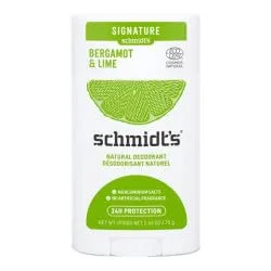 Schmidt's Desodorante natural en barra de bergamota y lima, paquete de 2 unidades, sin aluminio, vegano