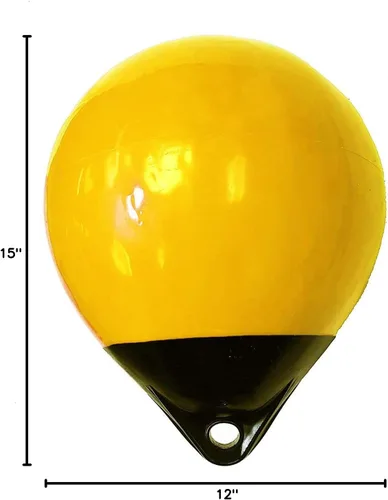 Miniatura 3 de KUFA Amarillo/Negro 12 "Diámetro (inflado Tamaño: 12.0 in x 15.0 in) Mark Boya Amarre Boya Anclaje Boya Elevador Boya Trampa Boya A30Y
