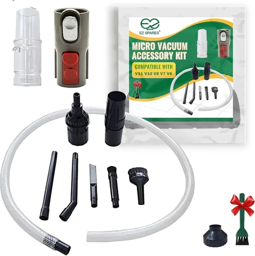 EZ SPARES Kit de accesorios de micro aspiradora, compatible con aspiradoras Dyson V11 V10 V8 V7 V6, kit de cepillo de herramientas de limpieza de