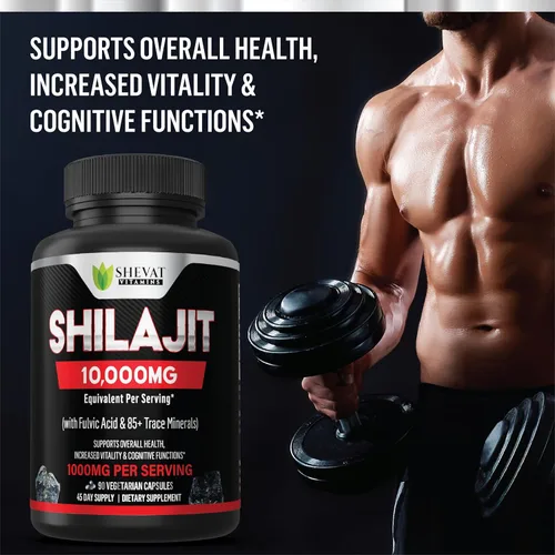 Miniatura 3 de Shilajit Cápsulas de 22000 mg y más de 85 minerales traza para energía y apoyo inmunológico, shilajit orgánico para hombres y mujeres, pastillas