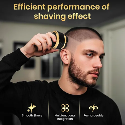 Miniatura 3 de Ufree Afeitadoras de cabeza para hombres calvos, afeitadoras eléctricas, afeitadora recargable para cabeza calva, afeitadora rotativa magnética 6D