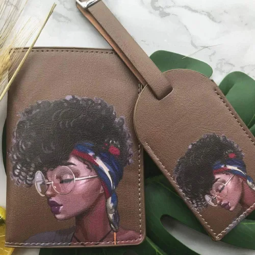 Miniatura 3 de Juego de portaequipajes para mujer afroamericana