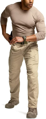 Miniatura 135 de CQR – Pantalones tácticos elásticos tipo cargo para hombre, resistentes al agua, de tela ripstop (antidesgarros), ligeros, ideales para uso diario