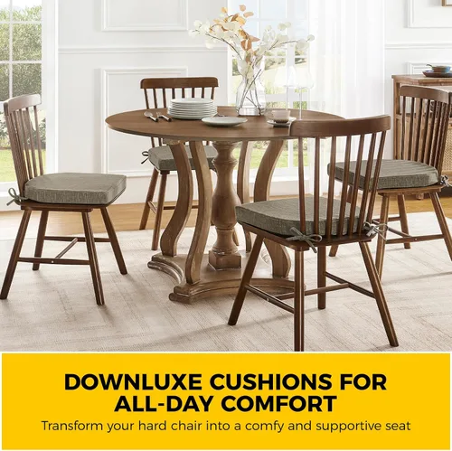 Miniatura 7 de downluxe Cojines para sillas de interior para sillas de comedor, almohadillas de espuma texturizadas suaves y cómodas para sillas de cocina con Caqui