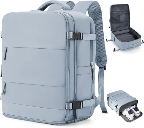 Miniatura 69 de coowoz Mochila grande de viaje para mujeres y hombres, mochila de transporte, mochila para senderismo impermeable, mochila deportiva para Rosa