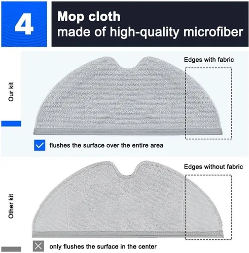 Miniatura 6 de Filtro Hepa Cepillo lateral principal Trapeador, compatible con Xiaomi Mijia 1C 1T Mi Robot, compatible con aspiradoras robóticas Dreame F9