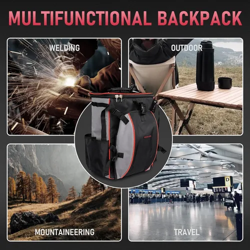 Miniatura 6 de YESWELDER Mochila de Soldador Paquete de Equipo Extremo con Casco de Seguridad