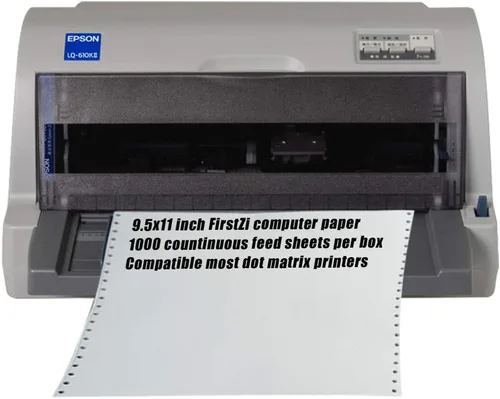 Miniatura 5 de FirstZi Papel de computadora NCR de alimentación continua de 9-1/2 x 11 pulgadas, 2 capas, 1000 unidades de papel de copia autocopiado