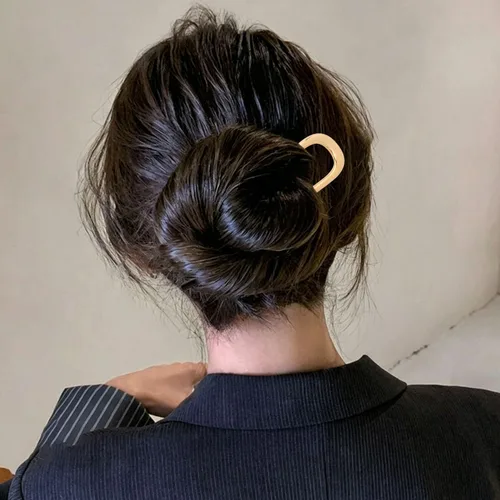 Miniatura 2 de Atoden Horquillas de metal para moño, estilo francés, updo, en forma de U, accesorios de peinado para mujeres
