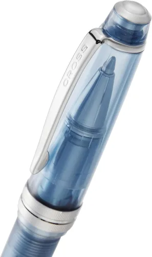 Miniatura 2 de Cross Bailey - Bolígrafo roller de resina azul marino translúcido claro, bolígrafo profesional para escribir sin esfuerzo, diario, tomar notas