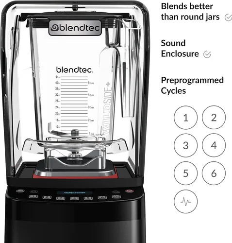 Miniatura 5 de Blendtec Stealth 885 - Licuadora comercial, tarro WildSide+, carcasa de sonido Blendtec Stealth, potencia de grado comercial más fuerte