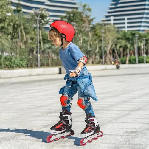 Miniatura 7 de Patines en línea ajustables para niñas y niños principiantes, patines en línea con ruedas iluminadas para niños y jóvenes para deportes