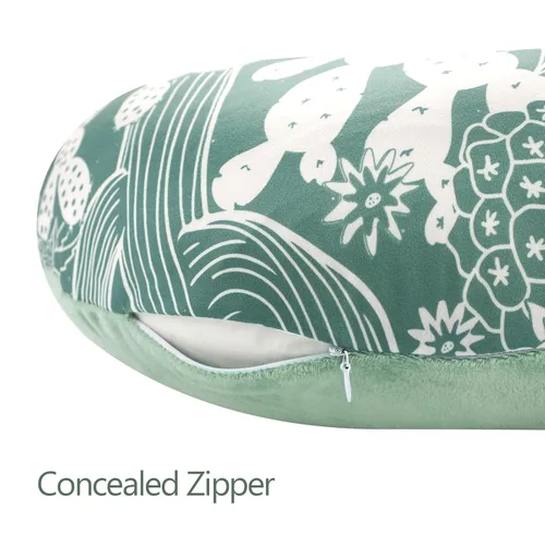 Miniatura 3 de Juego de 1 funda de almohada de lactancia, extraíble de doble cara para bebés, niñas y recién nacidos, funda elástica y suave reversible